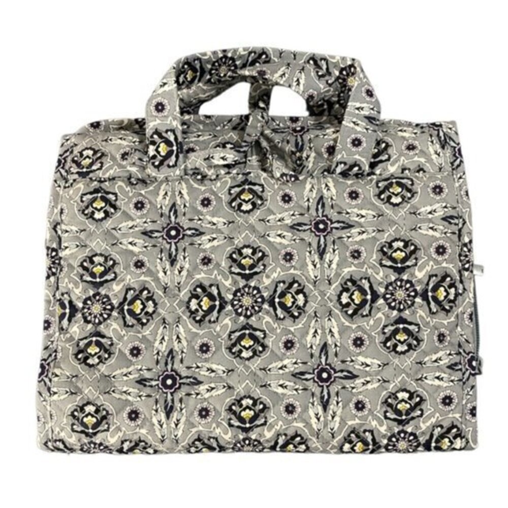 Jewelry/Toiletry Bag Tapestry Gray Blue Paisley #0008